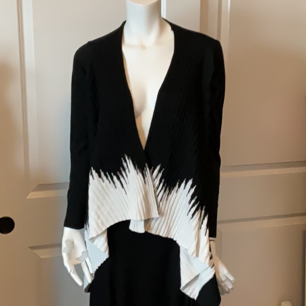Kari Lyn Black and White Cardigan